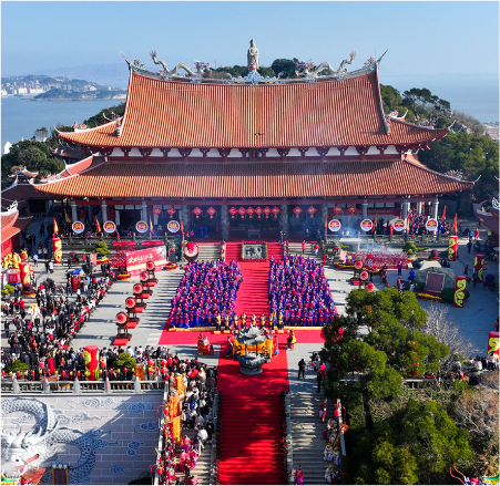 Temple fair performance at Meizhou Mazu Ancestral Temple.